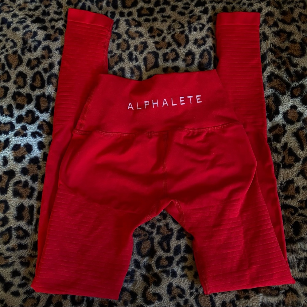 Aphalete leggings, new, never worn, size XS, red